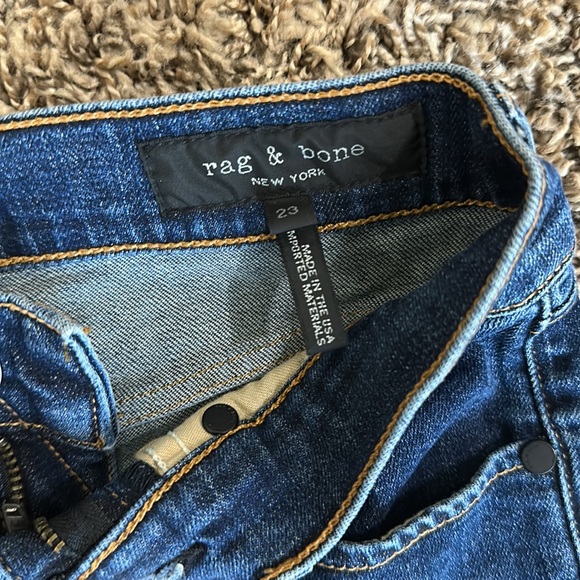 rag & bone high-rise slim leg cigarette jean, dark - Picture 7 of 8